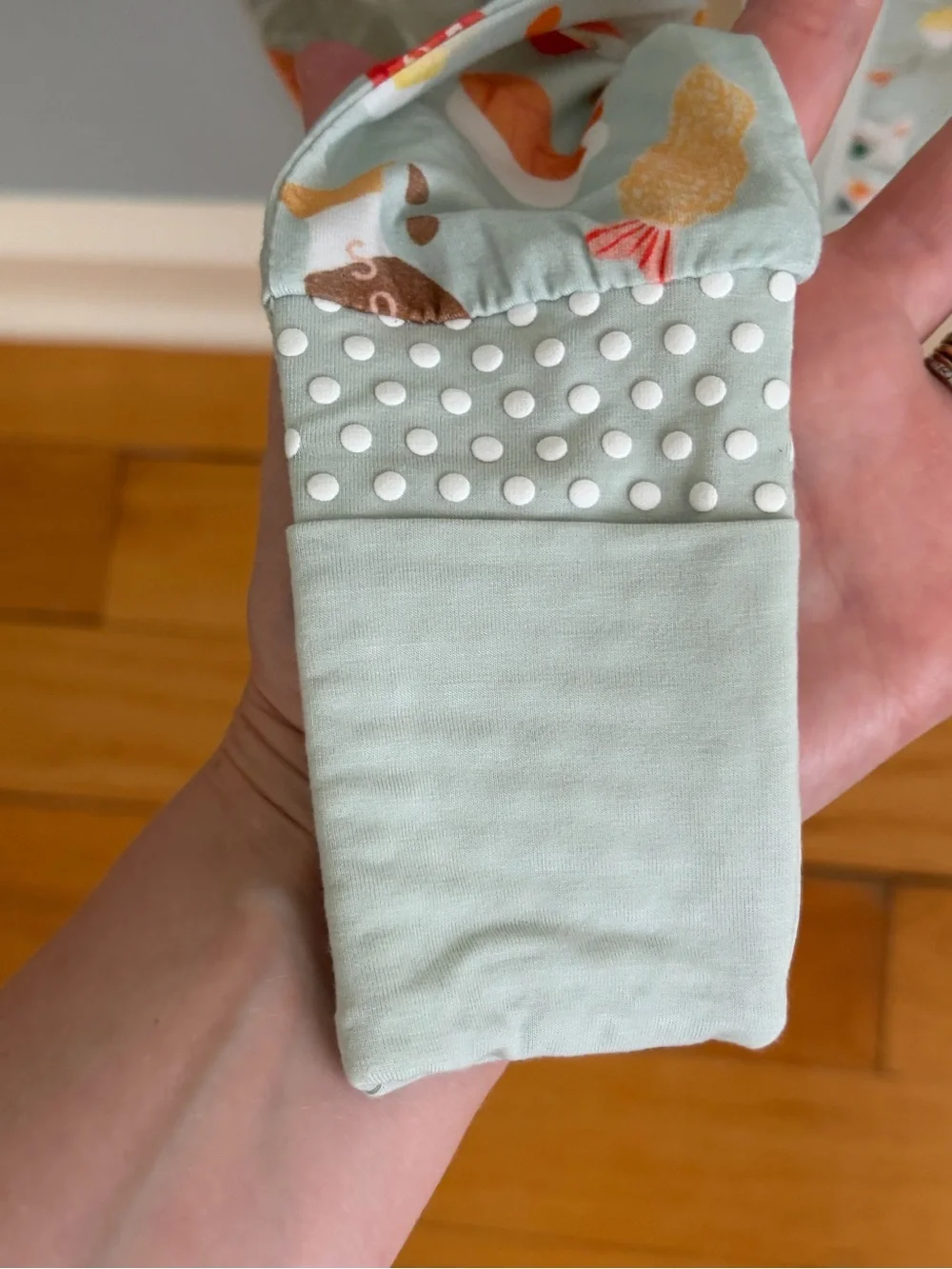 NWT Angel Dear Bamboo Sushi Print Zip One-Piece Convertible Foot Pajama 6-12M